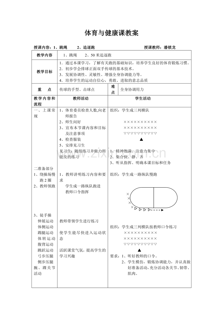 体育与健康课教案.doc_第1页