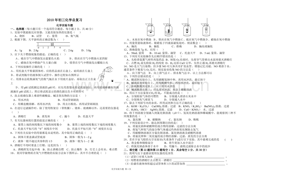 化学实验专题.doc_第1页