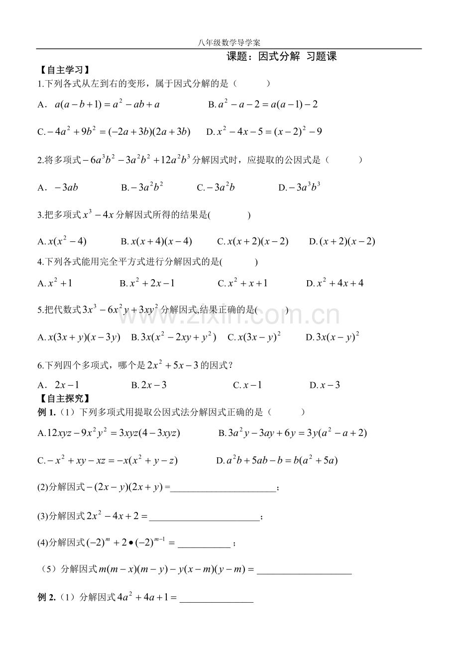 因式分解习题课.doc_第1页