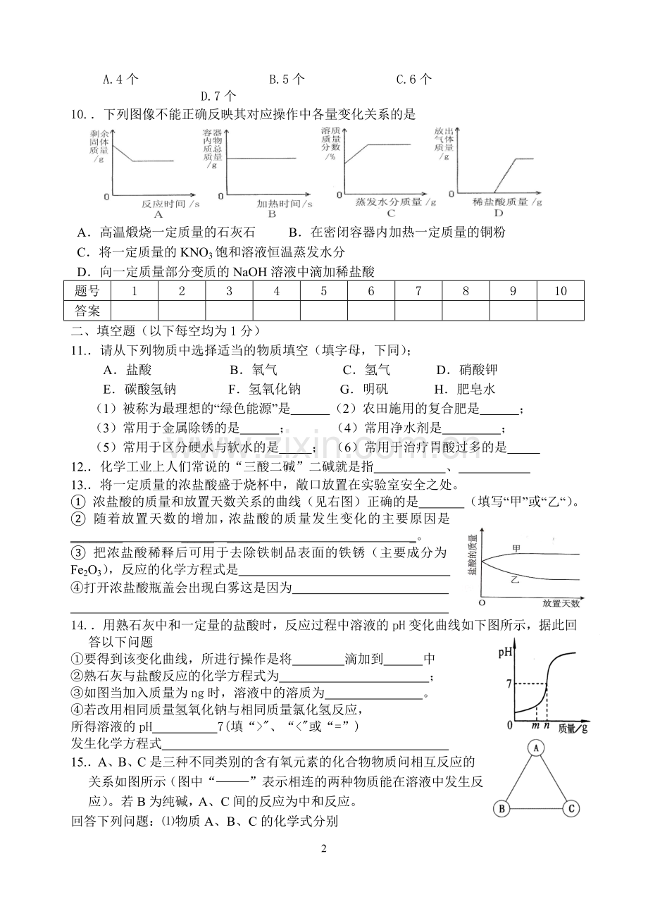 酸碱盐小练习.doc_第2页