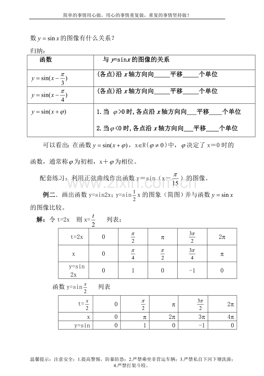 函数y＝Asin(ωx＋φ)的图象学案.doc_第2页