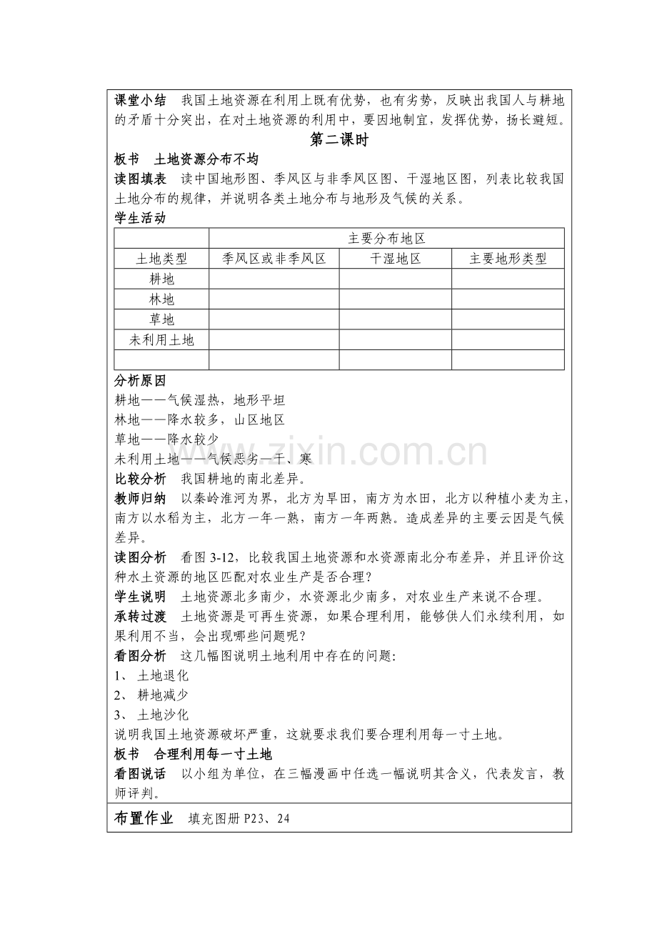 八上第三章第二节土地资源.doc_第2页