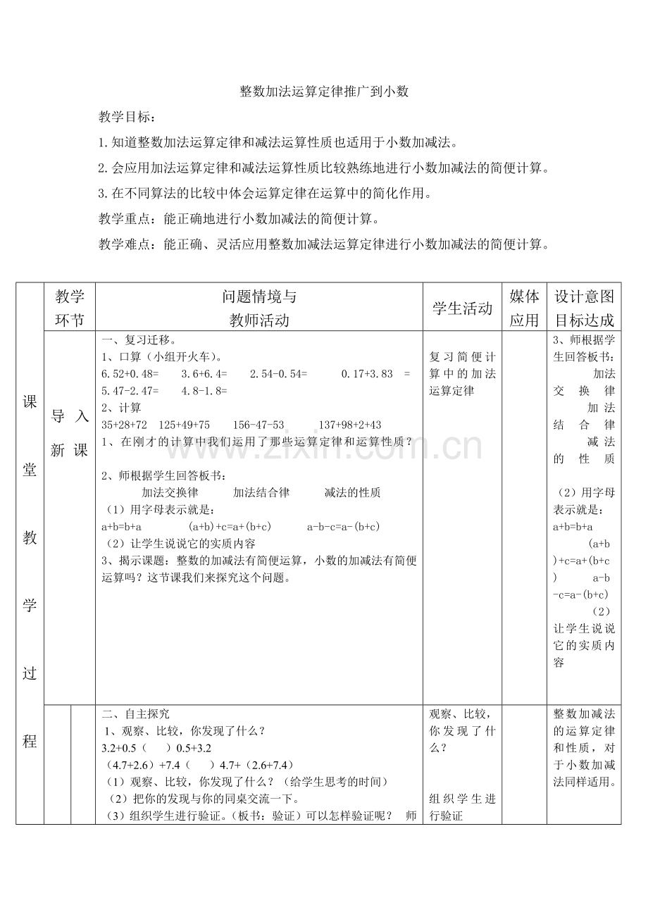 整数加法运算定律推广到小数.doc_第1页