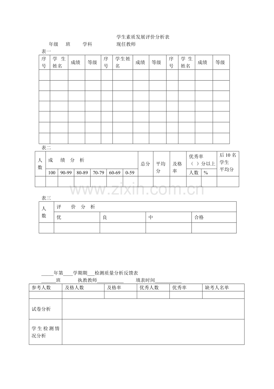 小学生成绩分析表.doc_第1页