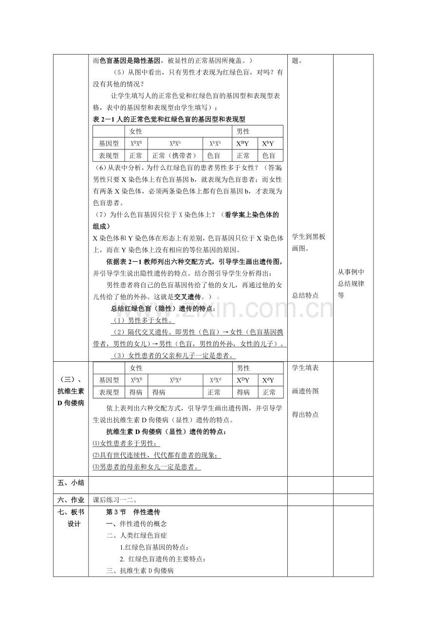 伴性遗传教案.doc_第2页