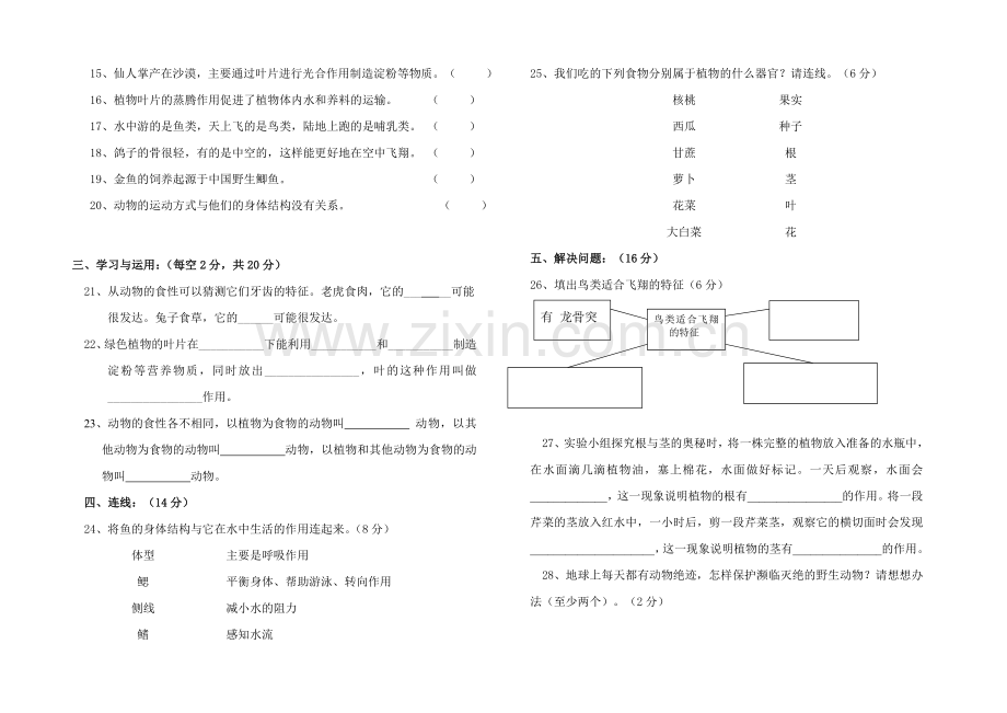 四年级上册段考科学试题.doc_第2页