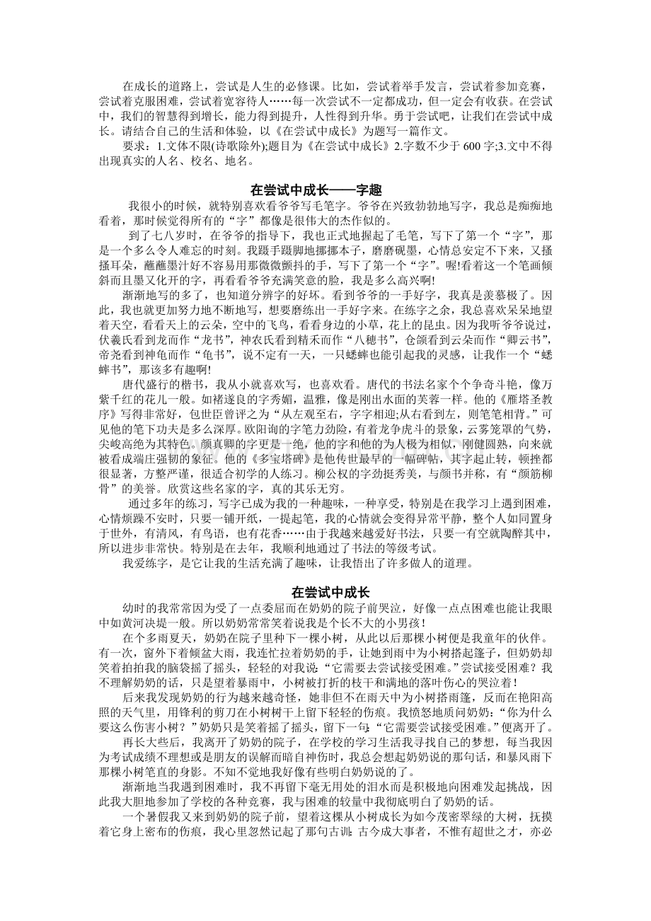 在尝试中成长.doc_第1页