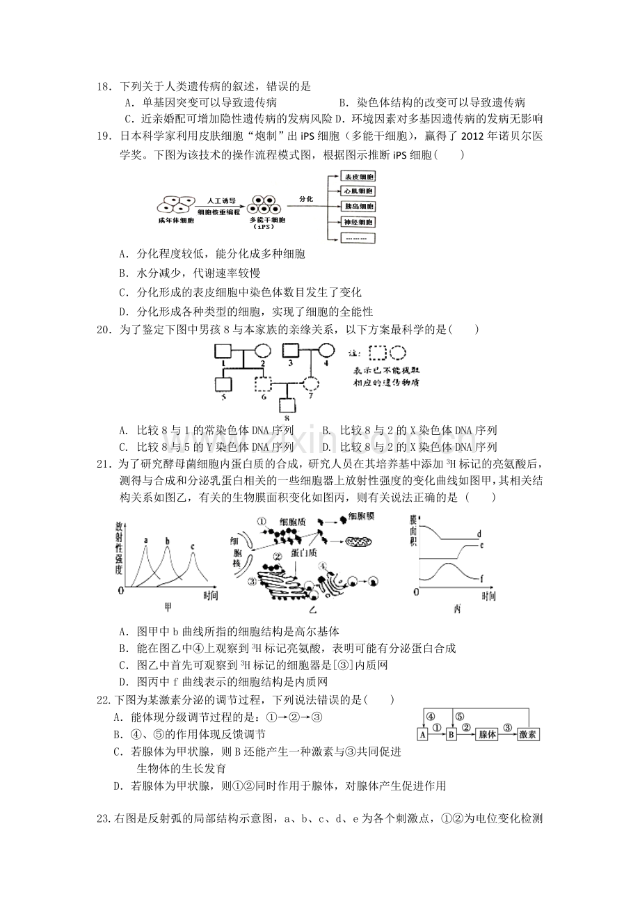 高二生物试卷.doc_第3页