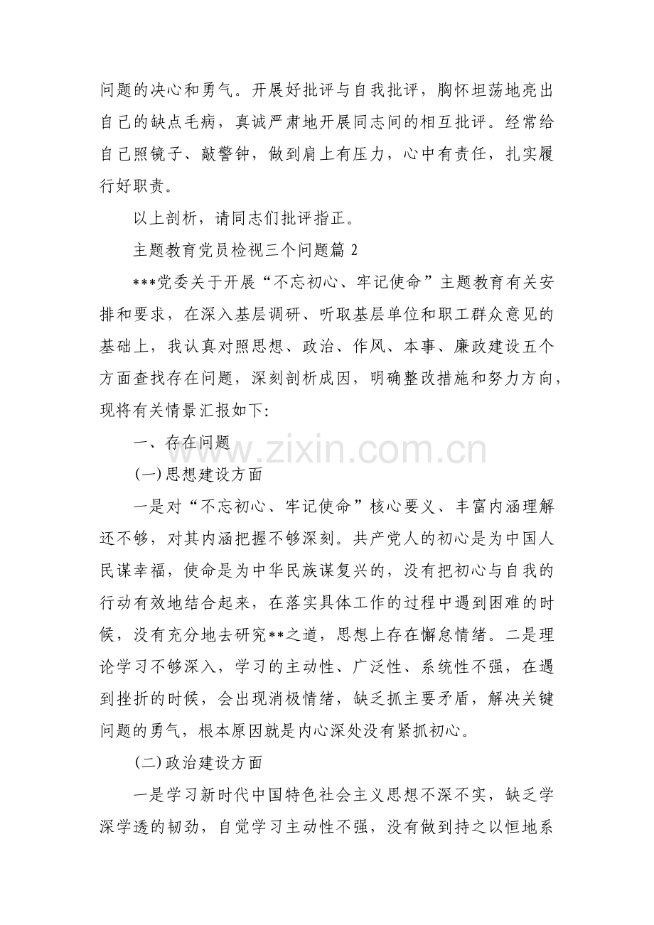 主题教育党员检视三个问题范文(3篇).pdf_第3页