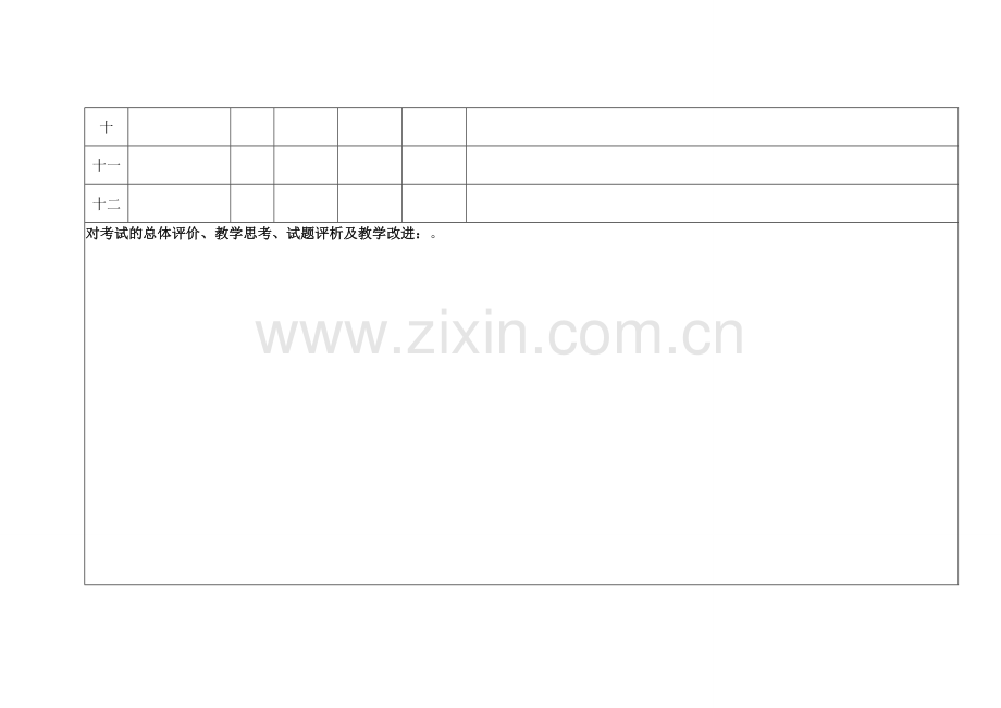 齐心小学数学质量分析表.doc_第2页