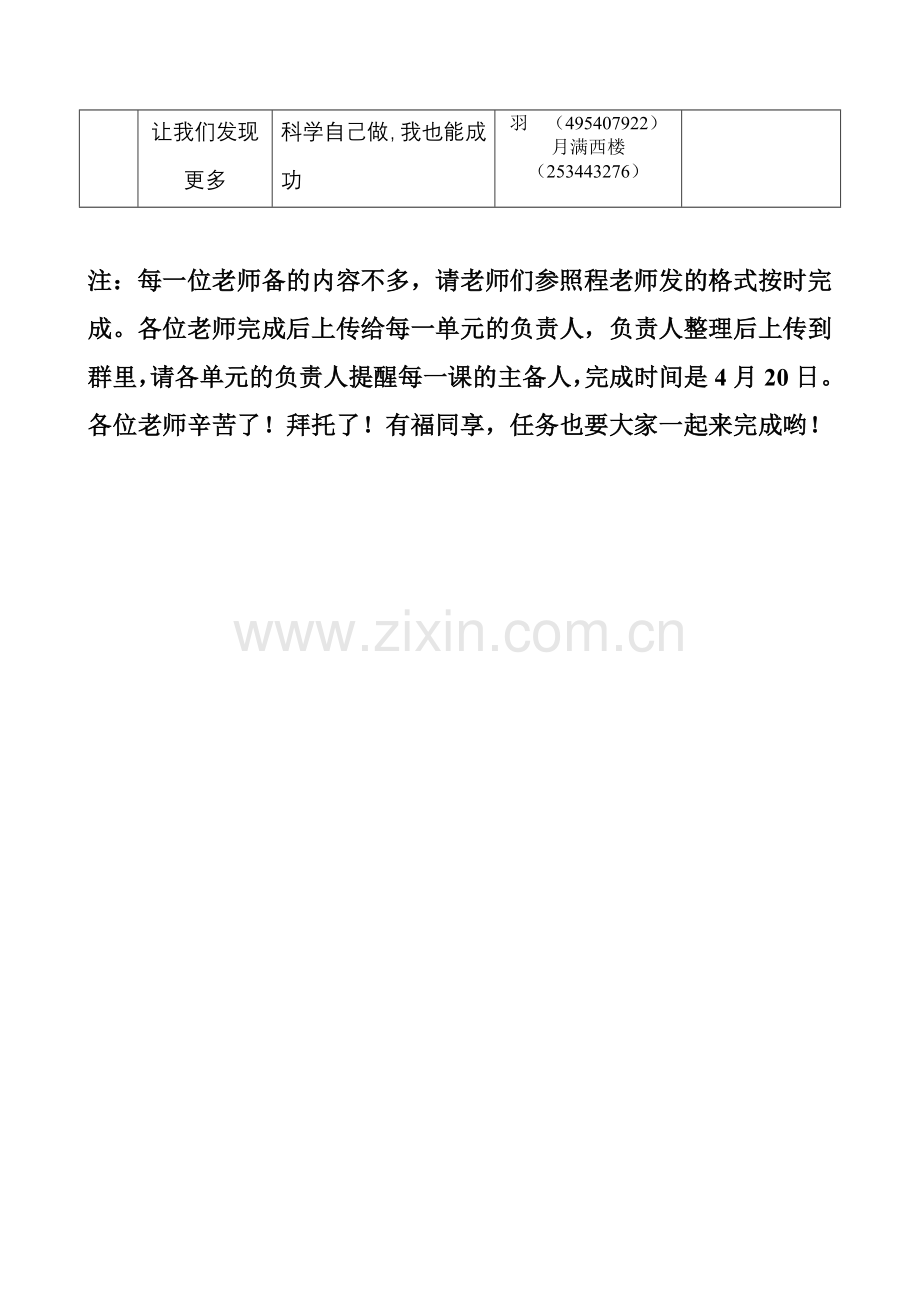 湘版科学四下导学案设计任务分配表.doc_第2页