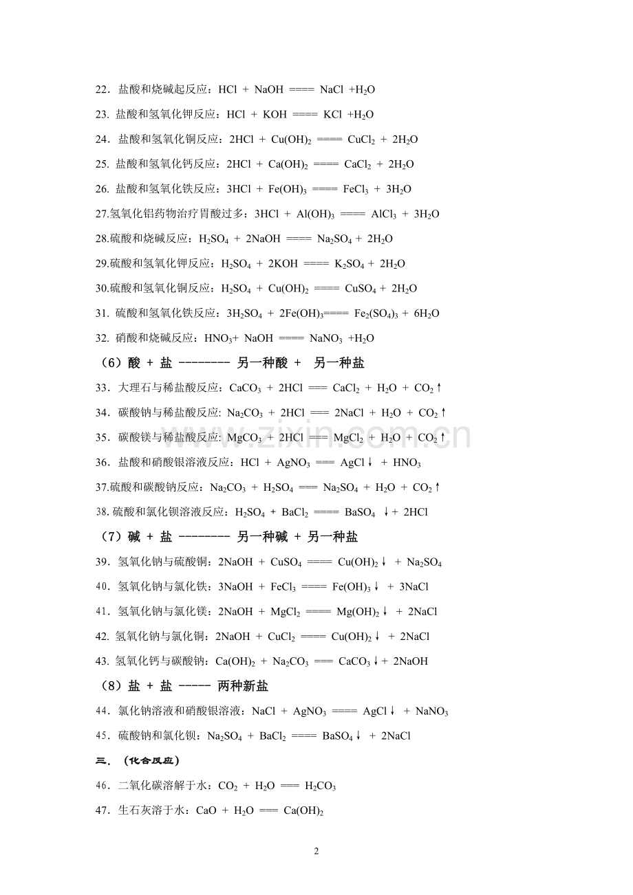 初中化学下册化学方程式.doc_第2页