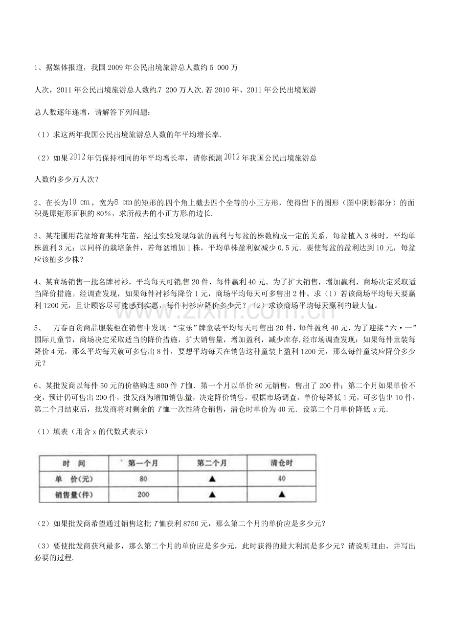 一元二次方程应用题.doc_第1页