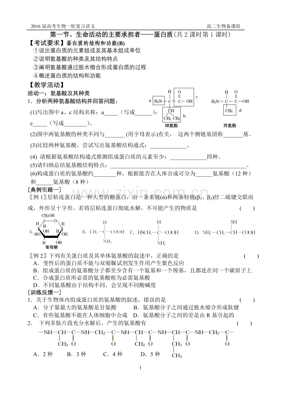 生命活动的承担者——蛋白质.doc_第1页