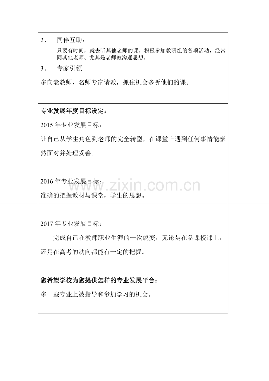 遵义四中教师专业发展规划书.doc_第2页