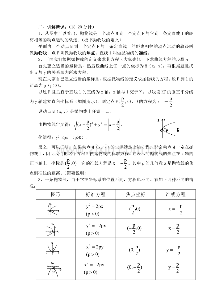 抛物线及标准方程.doc_第2页