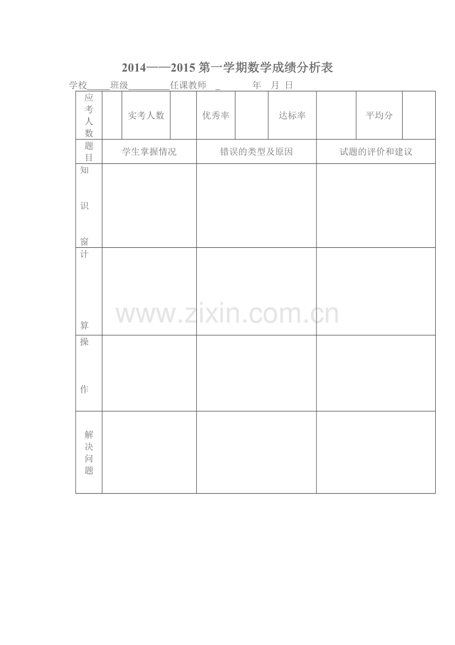 小学数学期末成绩分析.doc_第1页