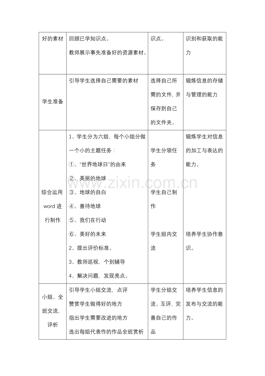 Word综合实践教学设计与反思.doc_第2页