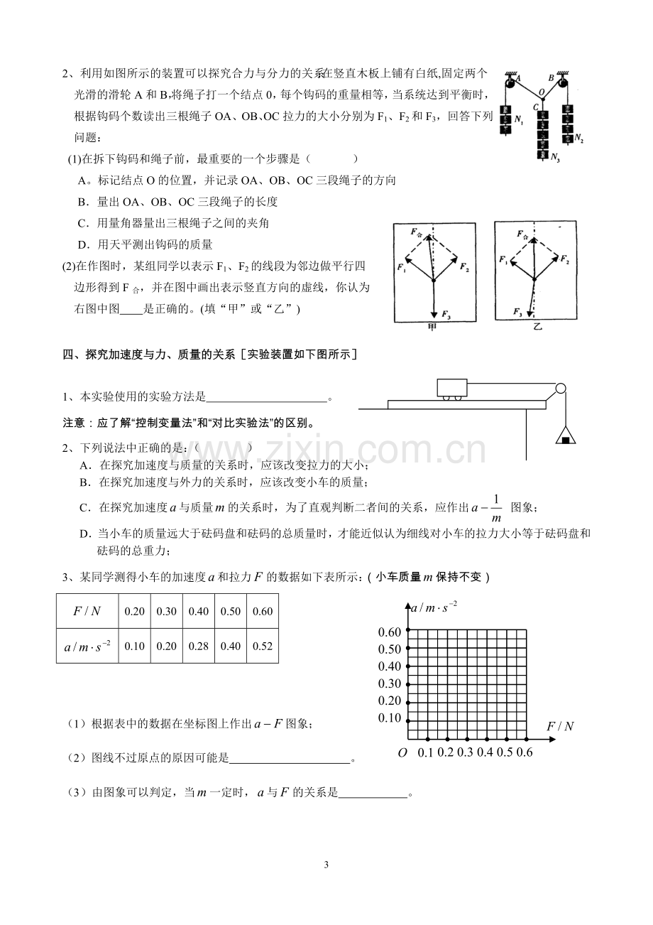 高中物理必修一实验复习题.doc_第3页