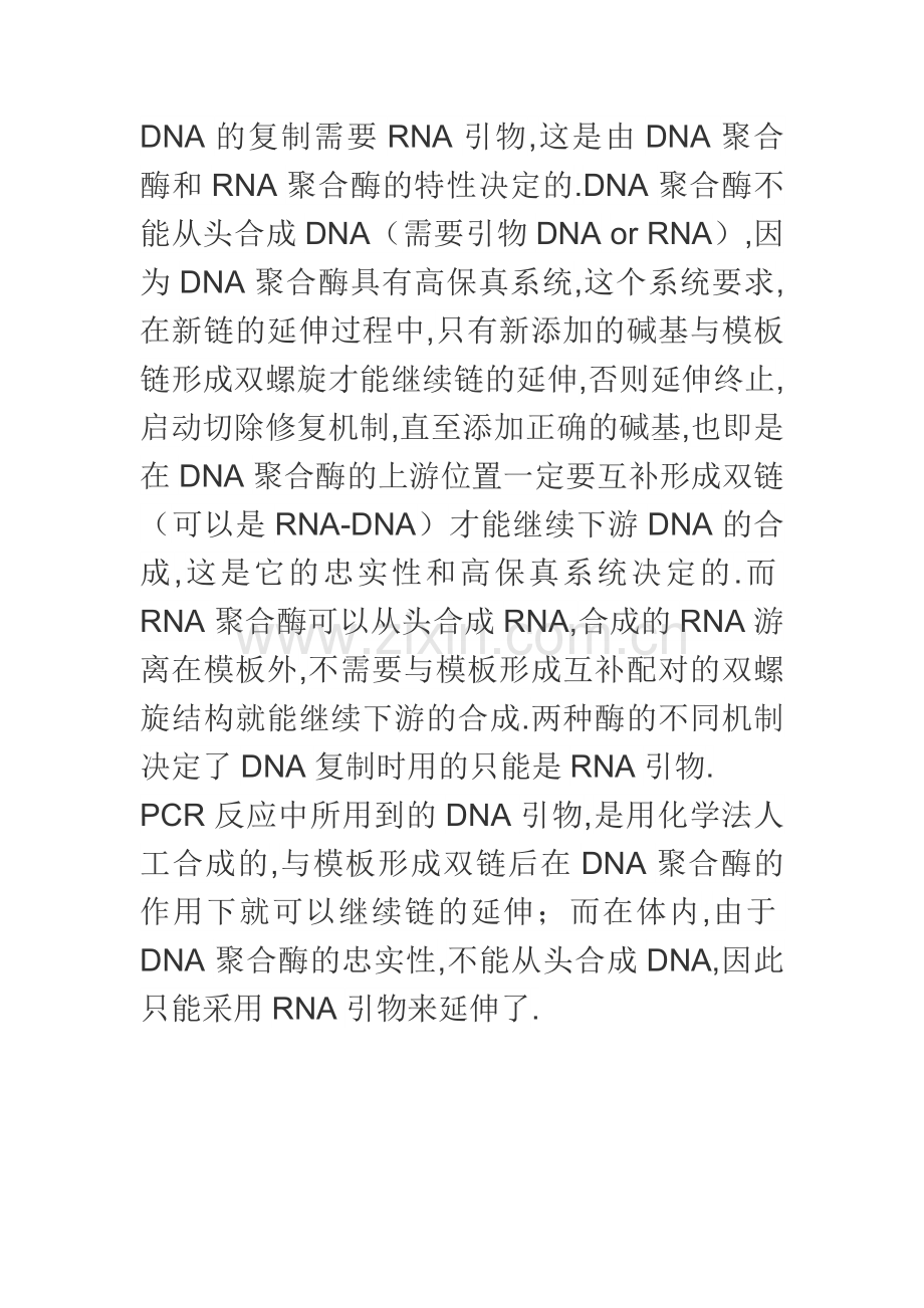 DNA复制中引物的作用.doc_第1页