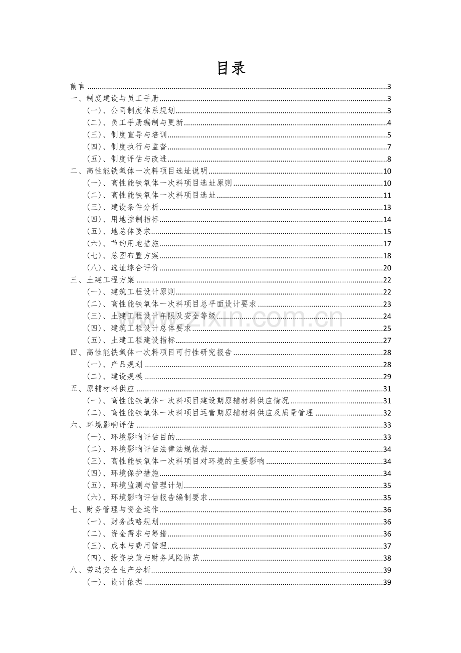 高性能铁氧体一次料项目可行性研究报告.docx_第2页