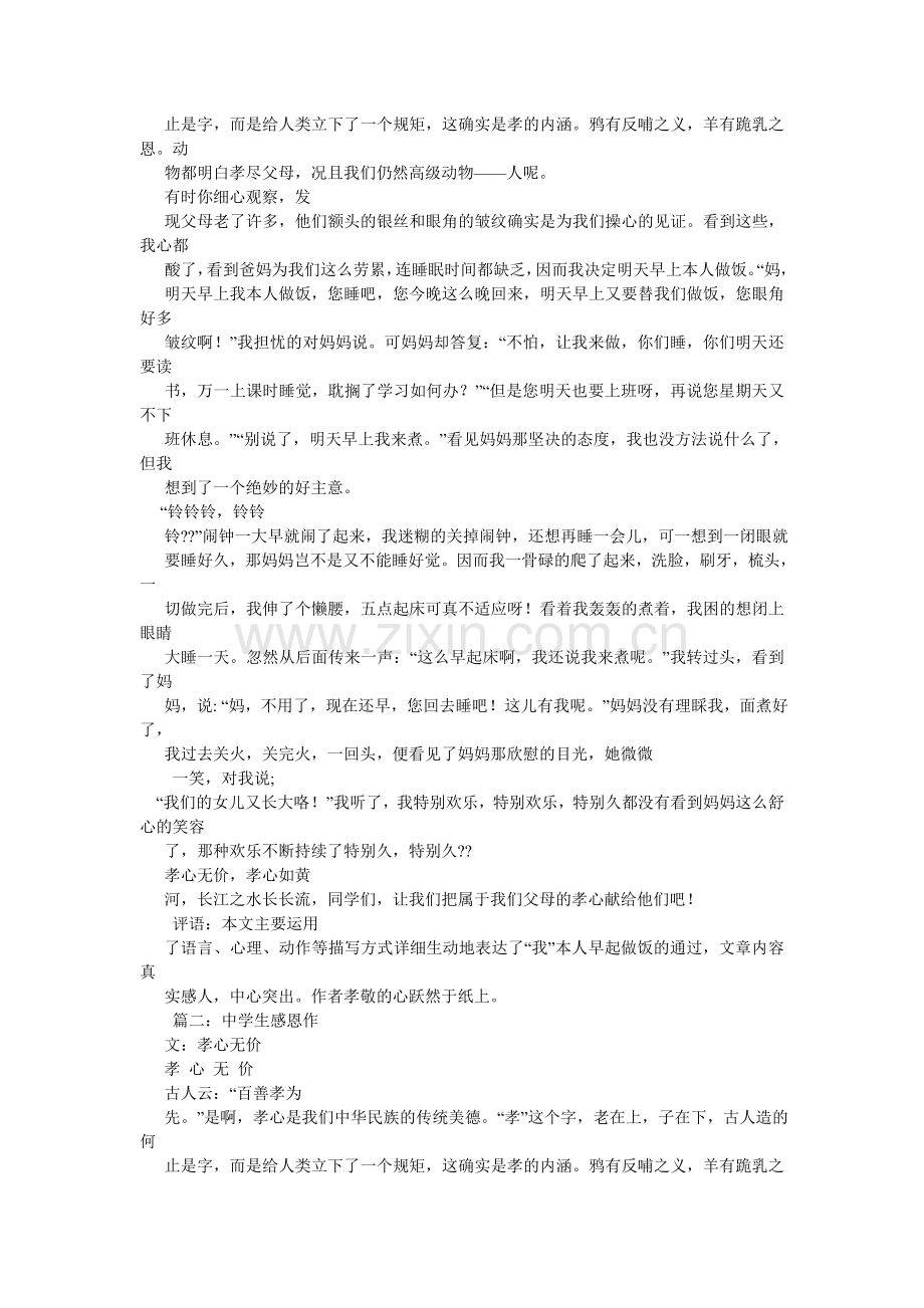 关于孝的作文800字.doc_第2页