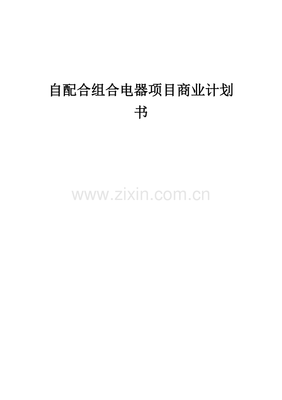 自配合组合电器项目商业计划书.docx_第1页