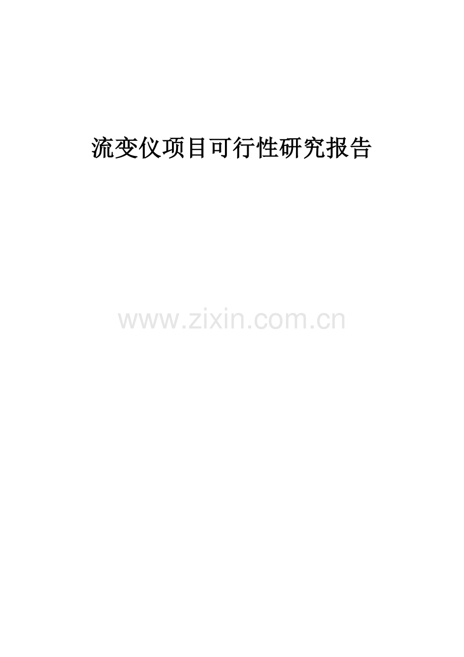 流变仪项目可行性研究报告.docx_第1页