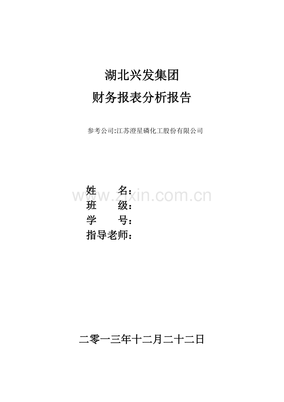 某农业公司财务报表分析报告.docx_第1页