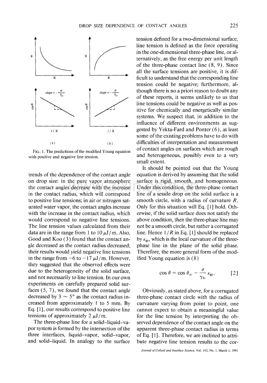 Effect of Corrugations of the Three-Phase Line on the Drop Size Dependence of Contact Angles英文版_8页.pdf_第2页