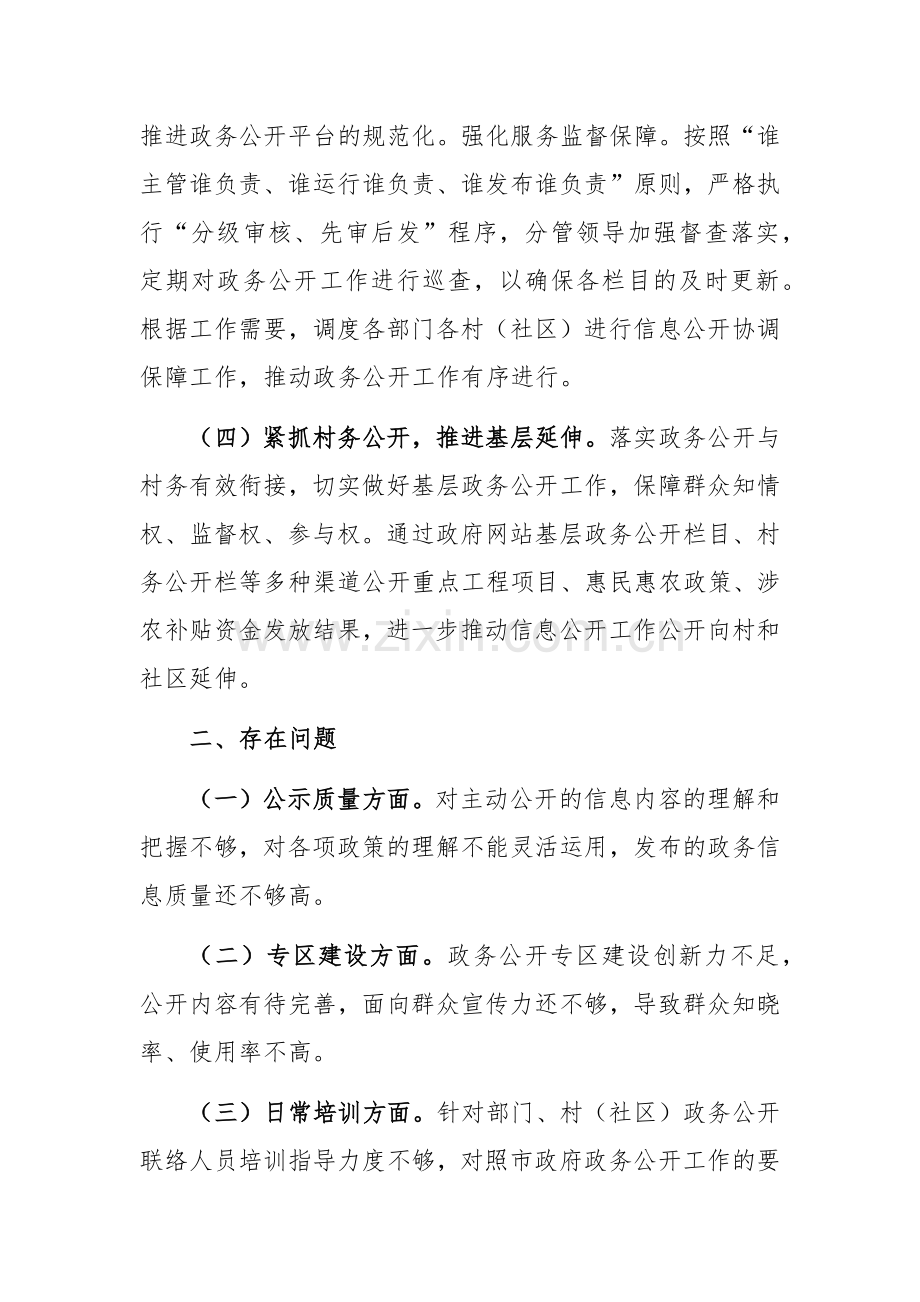 2024年政务公开工作总结和2025年工作计划范文.docx_第3页