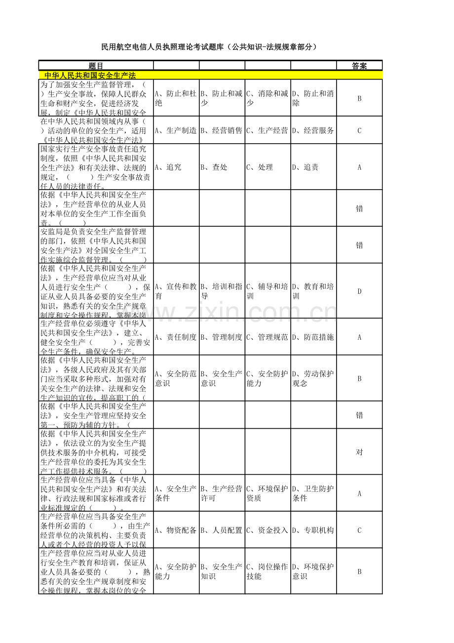 执照理论考试题库-法规规章.pdf_第1页