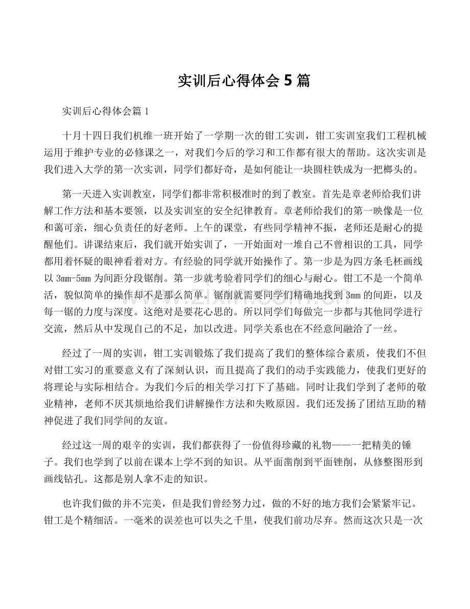 实训后心得体会5篇.pdf_第1页