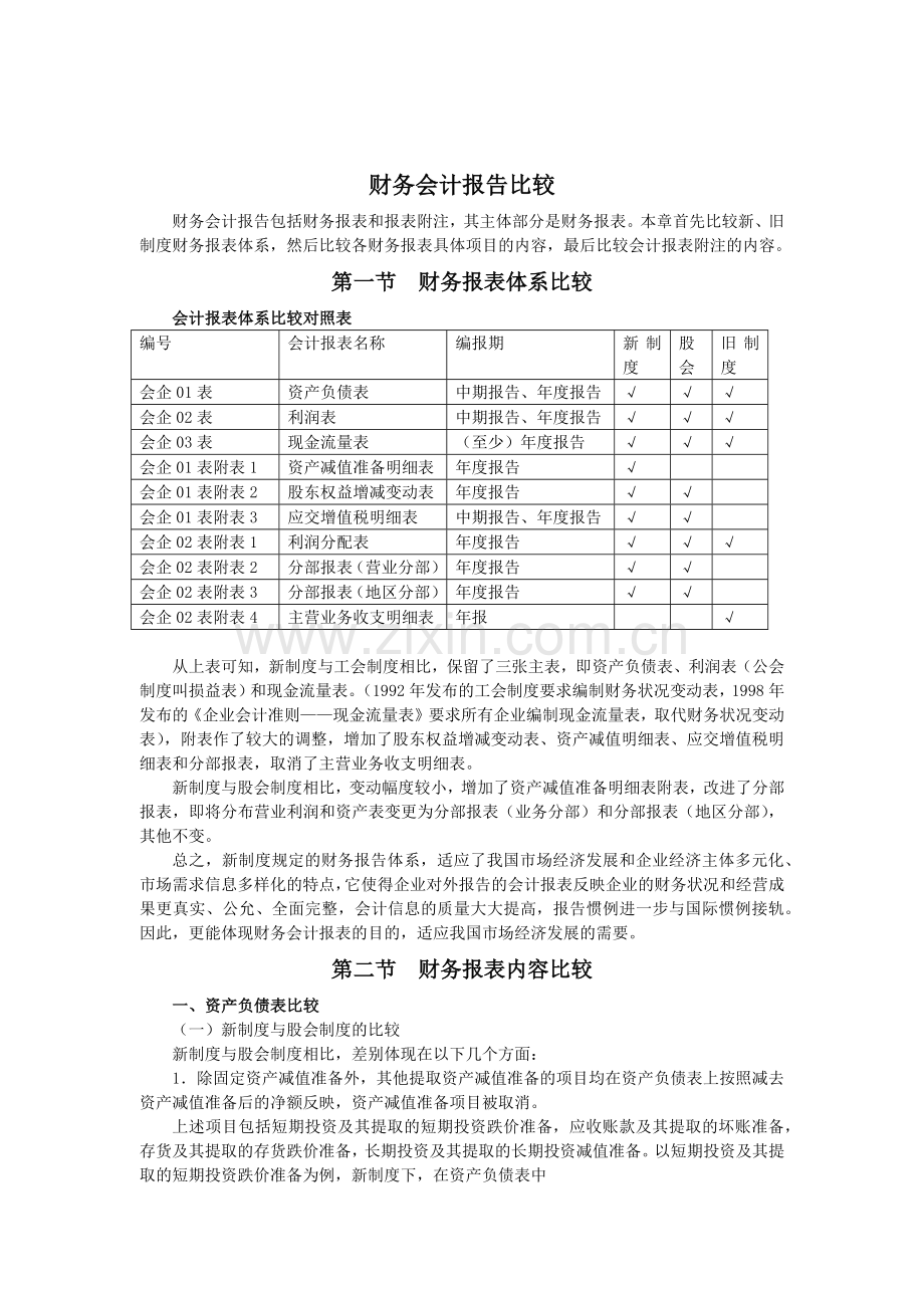 财务会计报告比较.docx_第1页