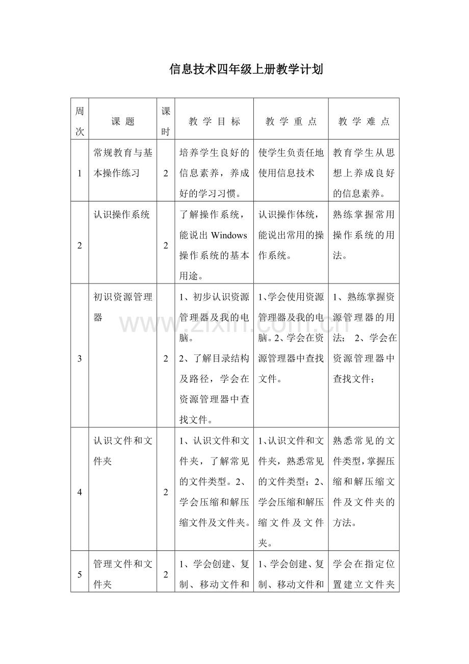 四年级上信息技术教参.doc_第1页