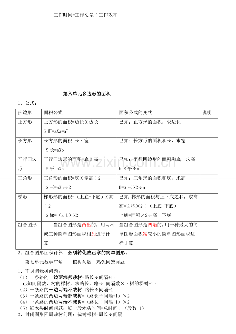 五年级上册数学知识要点归纳.doc_第3页