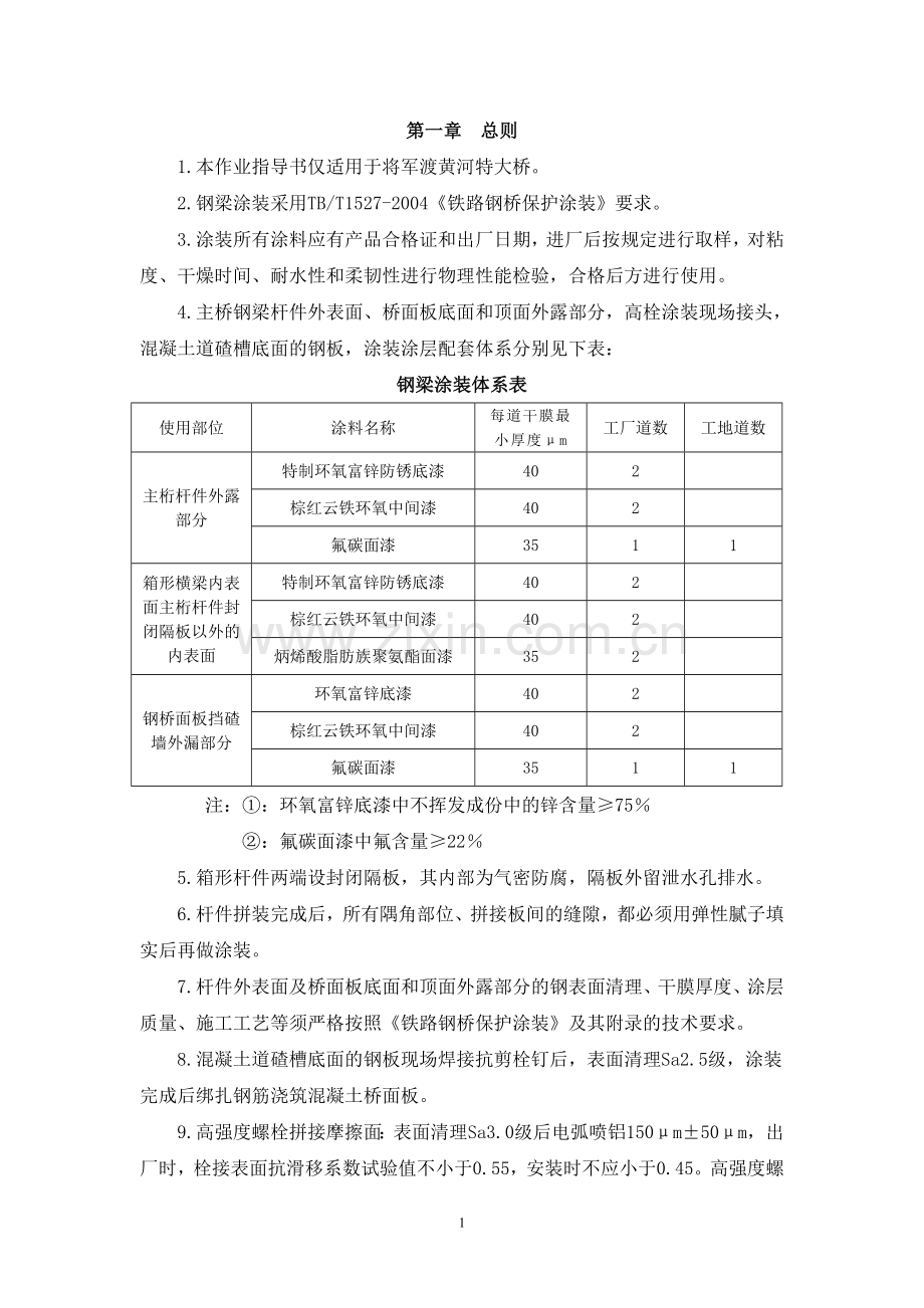 钢梁油漆作业指导书.doc_第1页