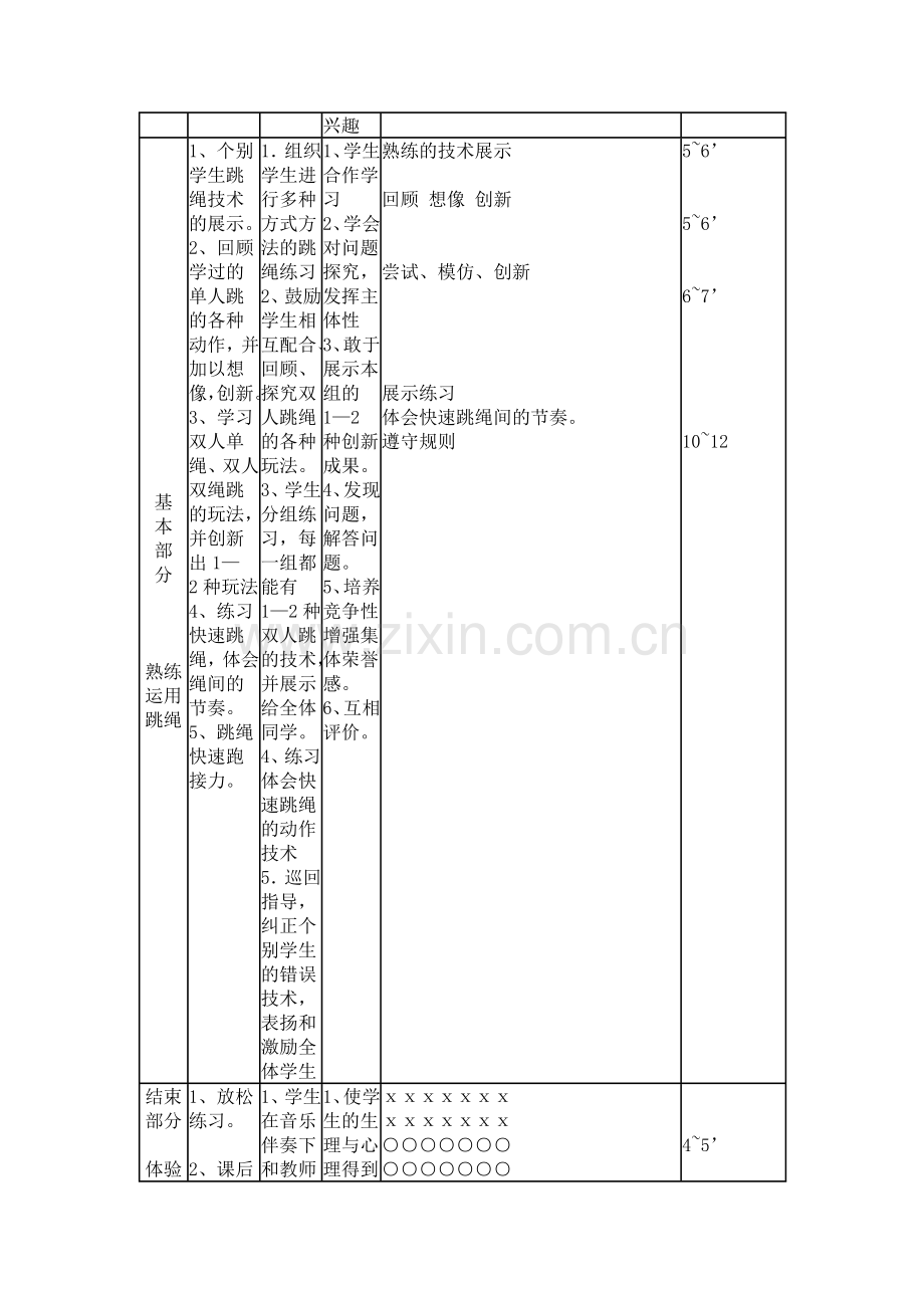 九年级体育课跳绳教案.doc_第2页