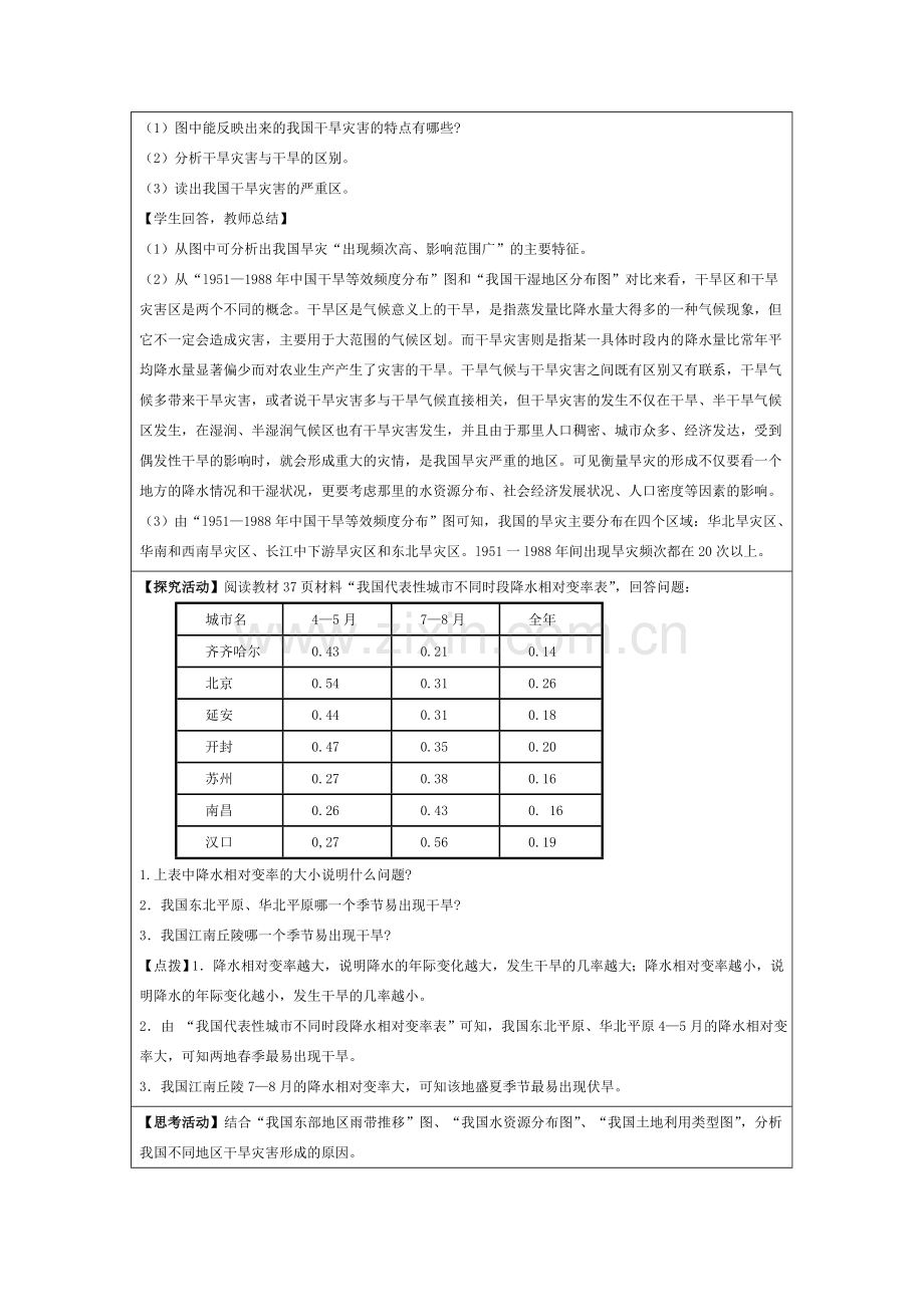 湖南省隆回县万和实验学校 高中地理湘教版选修五教案 2.2 我国的干旱、洪涝、寒潮与台风.doc_第3页