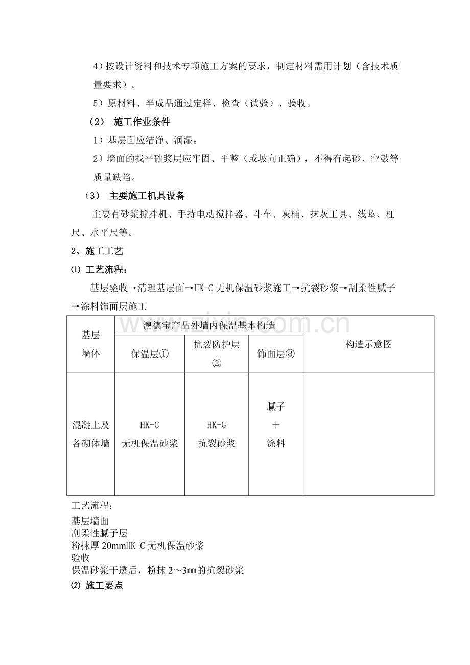 外墙内保温无机保温砂浆作业指导书.doc_第3页