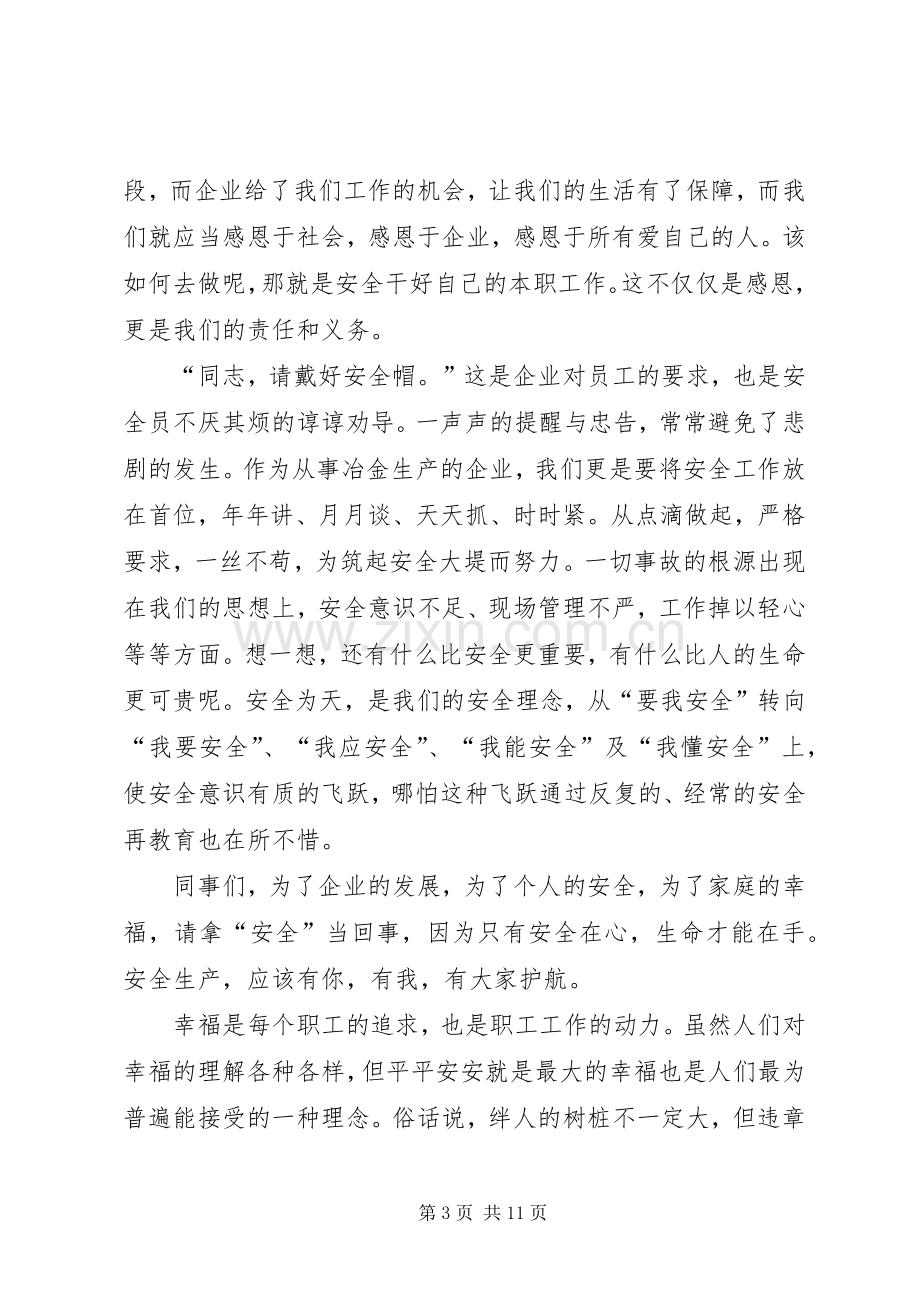 关于安全的致辞演讲稿.docx_第3页