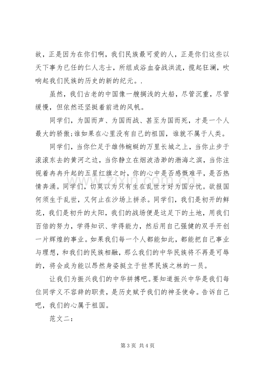 爱国主题演讲篇.docx_第3页