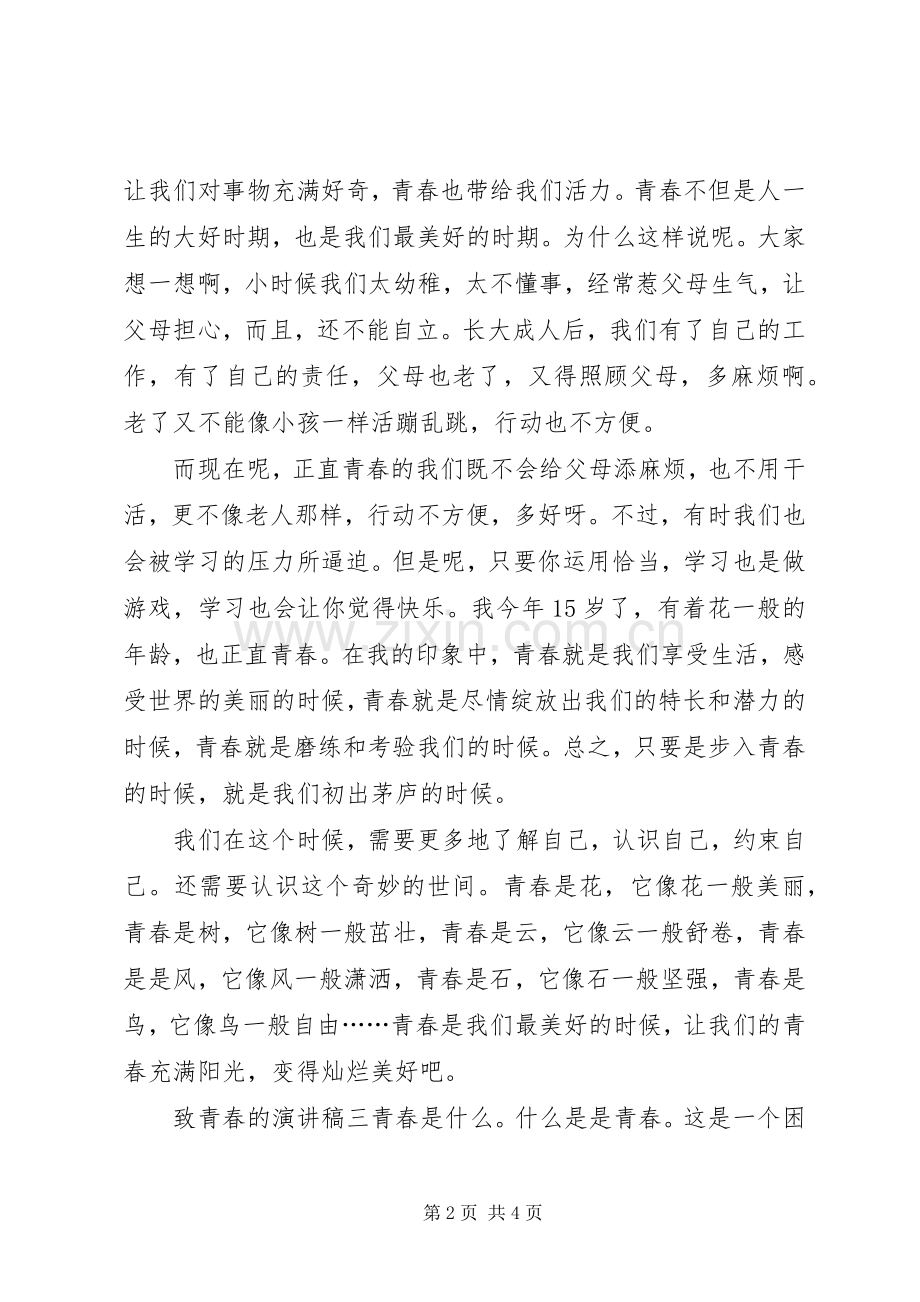 关于致青春的演讲.docx_第2页