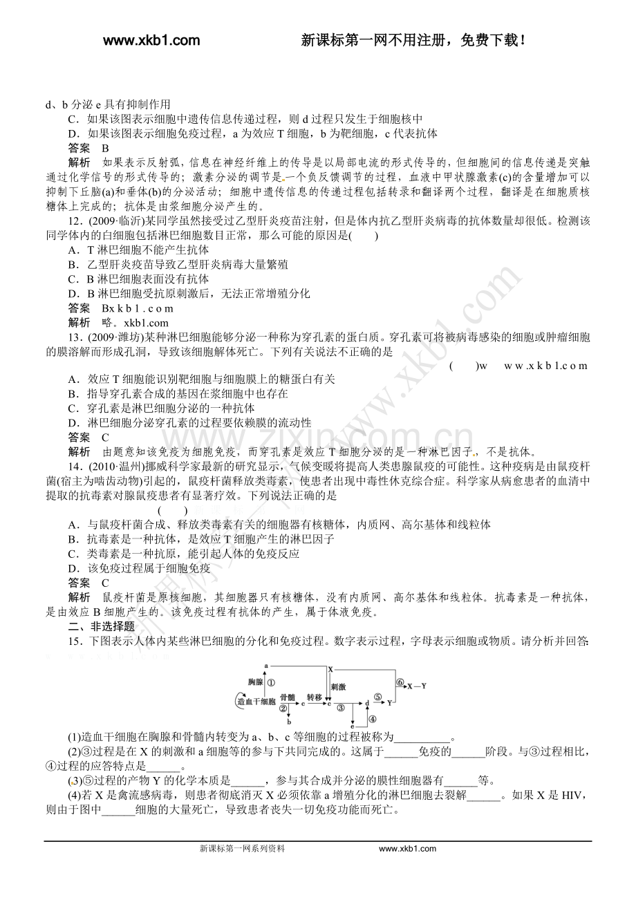 第2章动物和人体生命活动的调节强化练习(4).doc_第3页