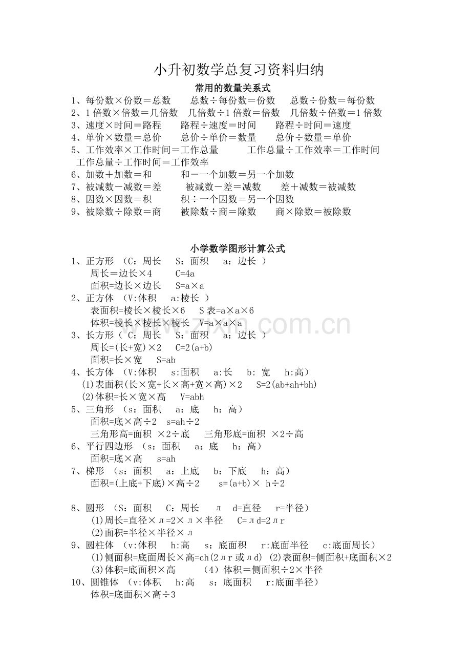 小学六年级下册数学总复习资料-2.doc_第1页