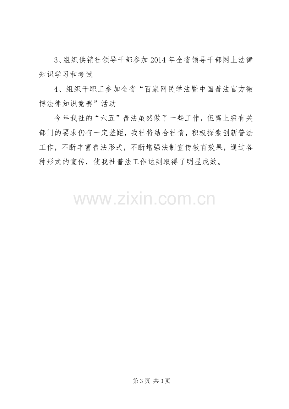 XX年供销社六五普法工作总结.docx_第3页