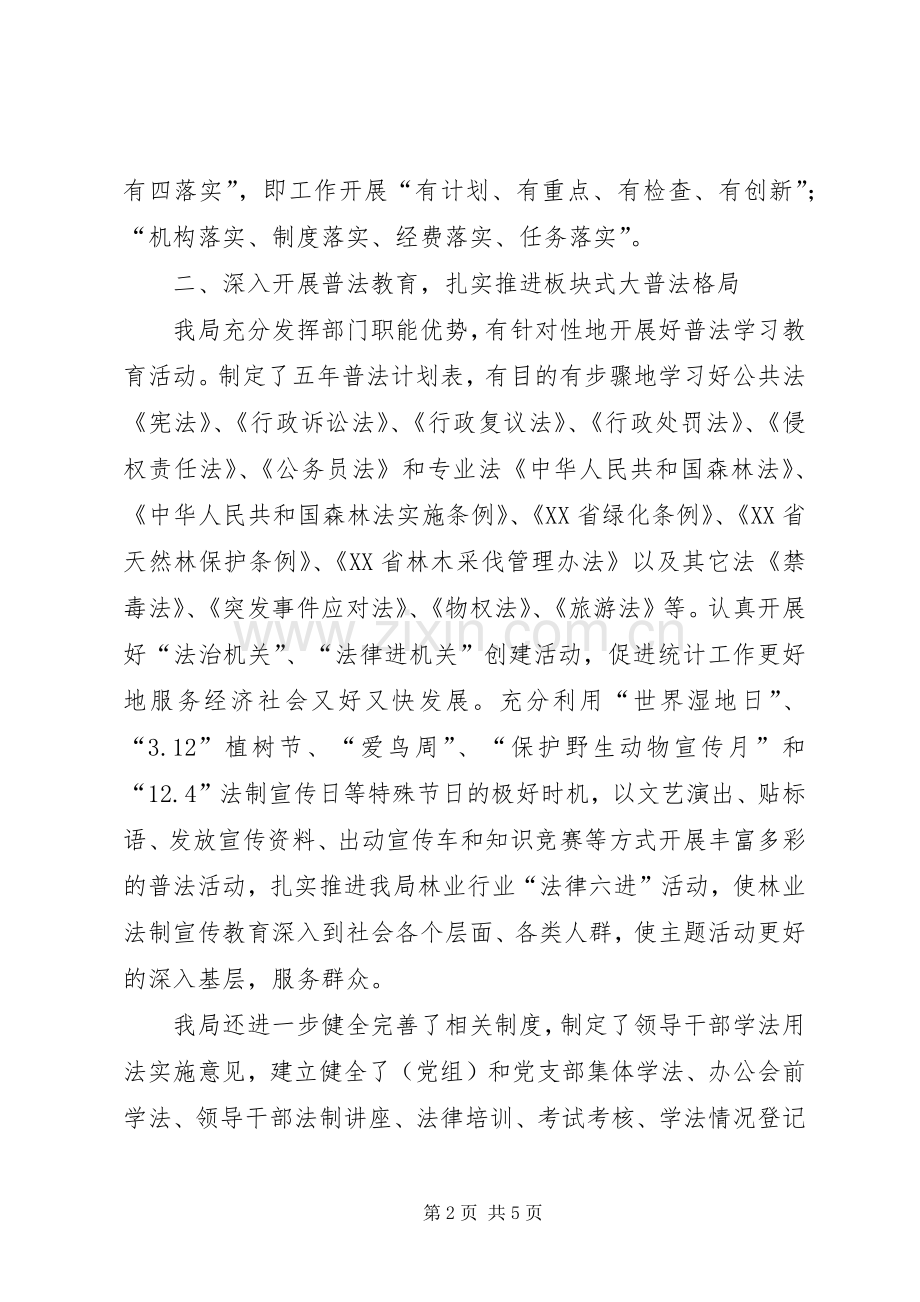 市林业与园林局“六五”普法中期督查工作总结_1.docx_第2页