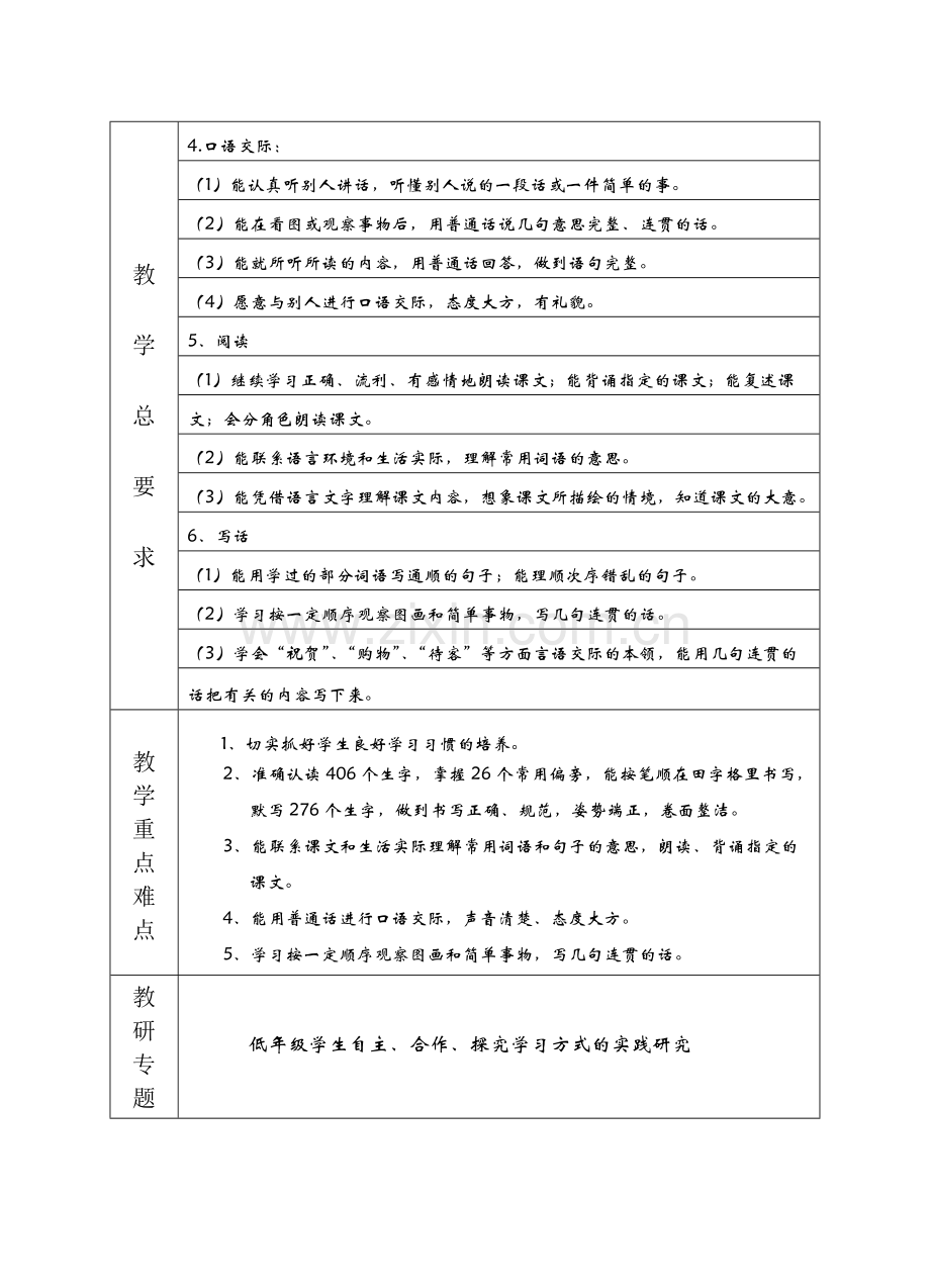 二年级语文上册教学计划16k.doc_第2页