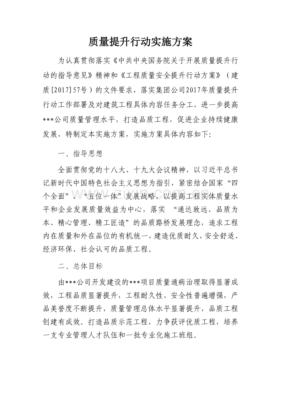 质量提升行动实施方案.docx_第1页