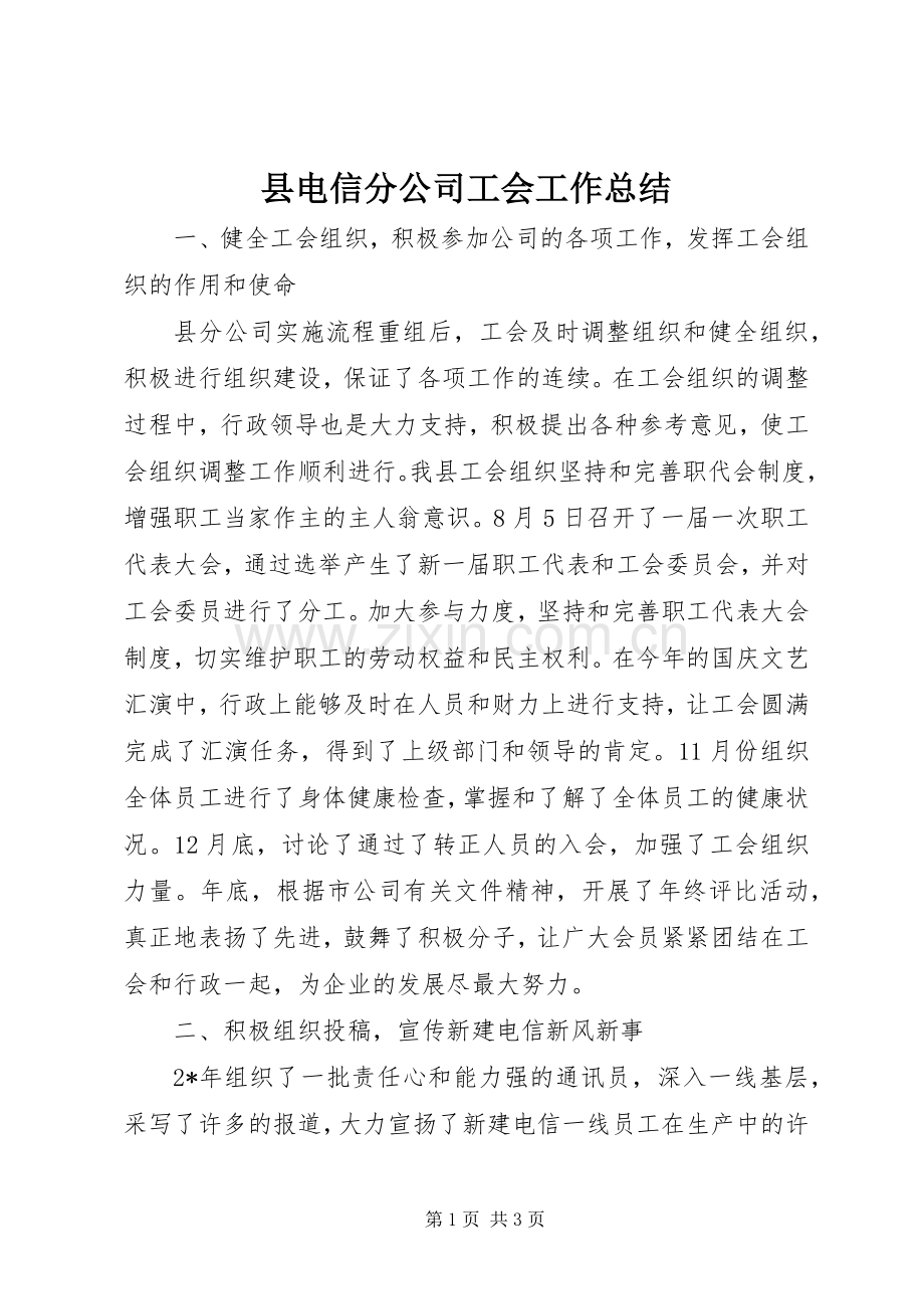 县电信分公司工会工作总结.docx_第1页